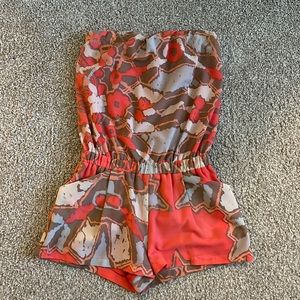 Strapless Romper multicolor